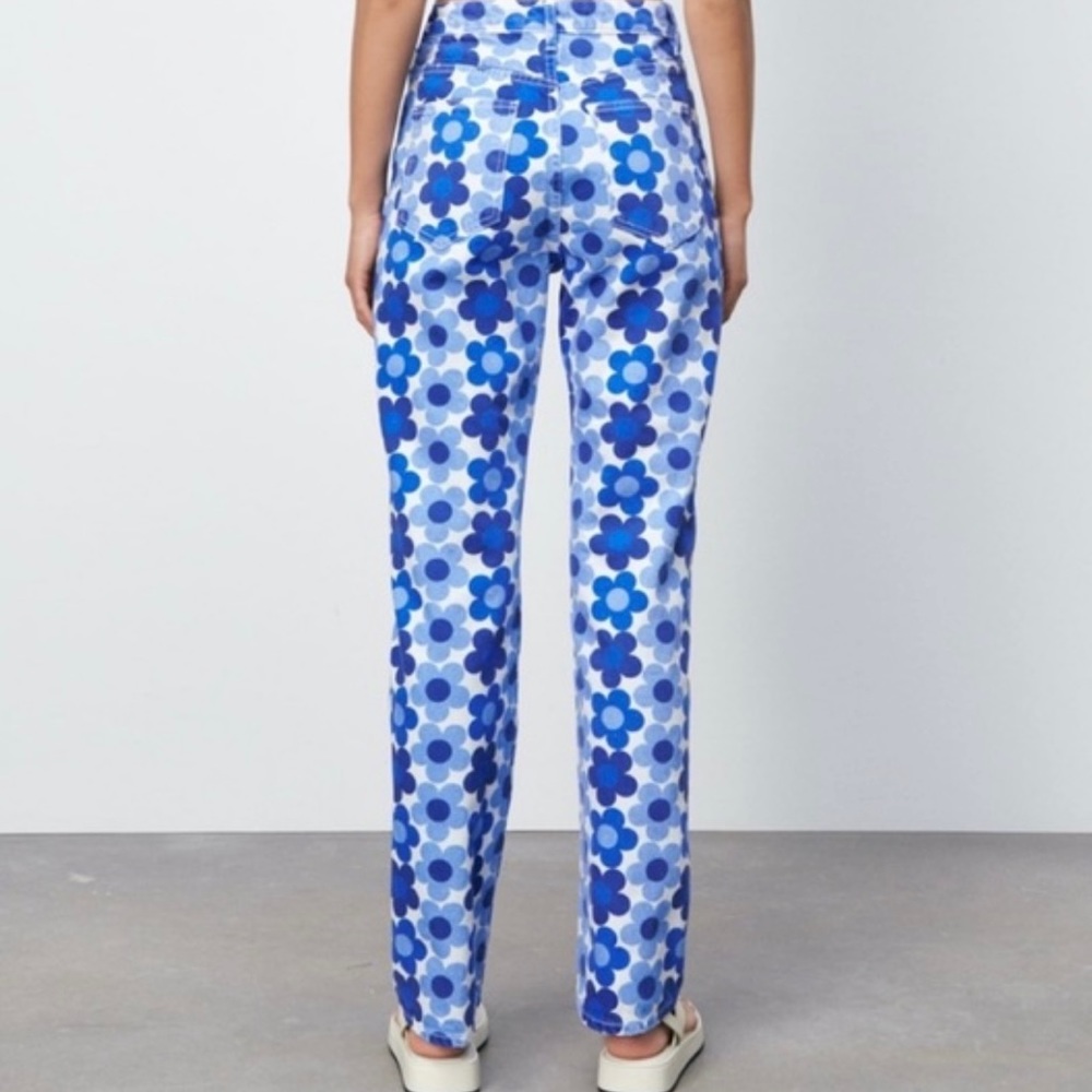 Zara Straight Leg Floral Pants - Picture 9 of 9